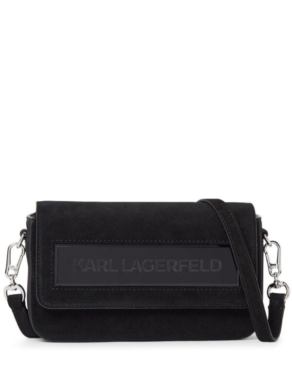 20082437_50788044_1000.jpg Karl Lagerfeld IKON/K small-flap suede shoulder bag