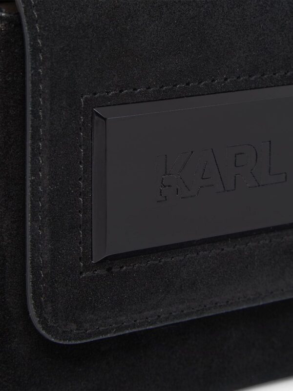 20082437_50788046_1000.jpg Karl Lagerfeld IKON/K small-flap suede shoulder bag