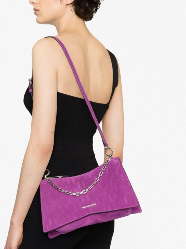 Karl Lagerfeld K/Seven Element suede shoulder bag