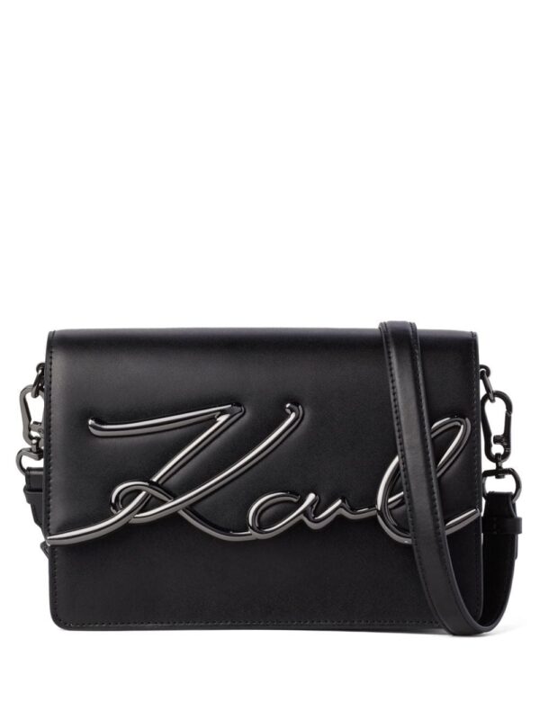 20083427_51982337_1000.jpg Karl Lagerfeld medium Signature leather shoulder bag