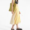 Prada logo-embroidered raffia tote bag