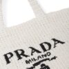 20097015_45228544_1000.jpg Prada logo-embroidered raffia tote bag