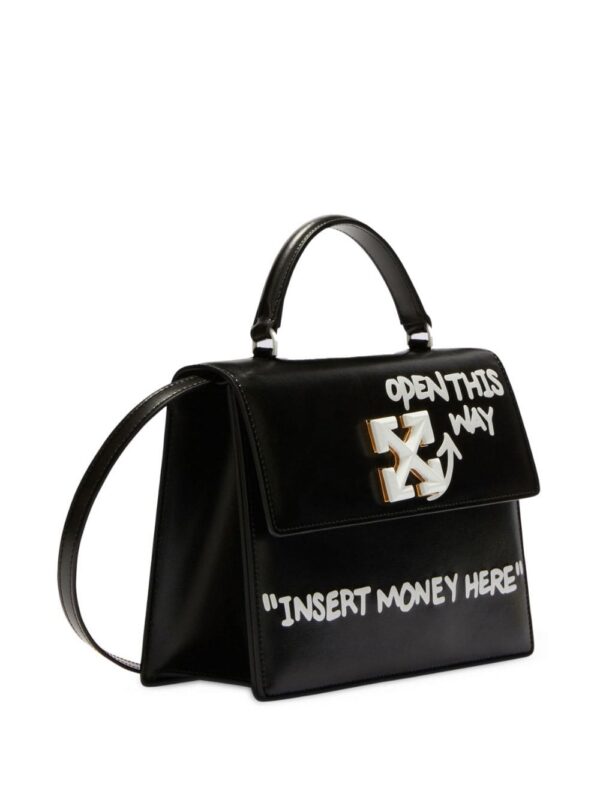 Off-White Jitney 1.4 slogan-print top-handle bag