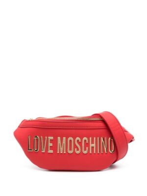20109677_51541650_1000.jpg Love Moschino logo-lettering faux-leather belt bag