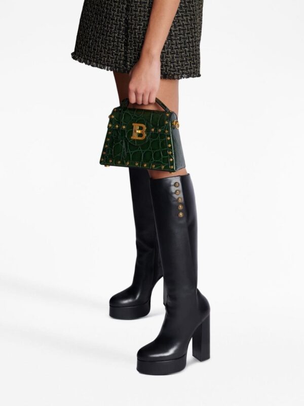 20111964_45314579_1000.jpg Balmain B-buzz crocodile-embossed shoulder bag