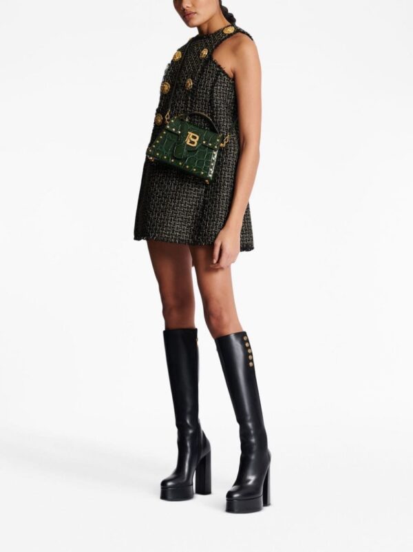 20111964_45315232_1000.jpg Balmain B-buzz crocodile-embossed shoulder bag