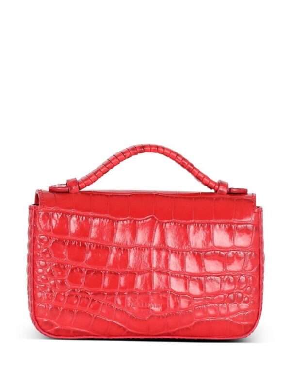 Balmain B-Buzz crocodile-effect mini bag