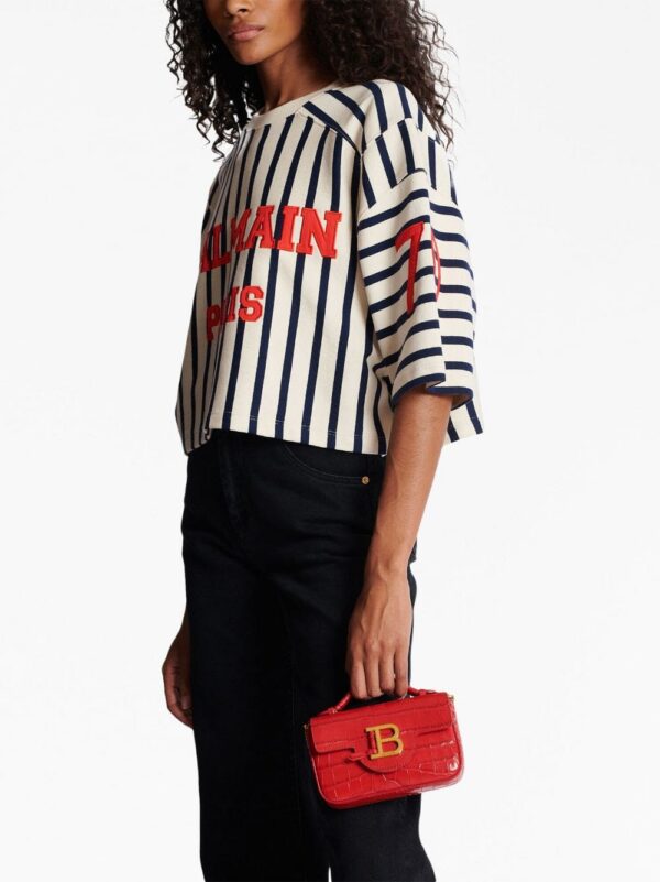 Balmain B-Buzz crocodile-effect mini bag