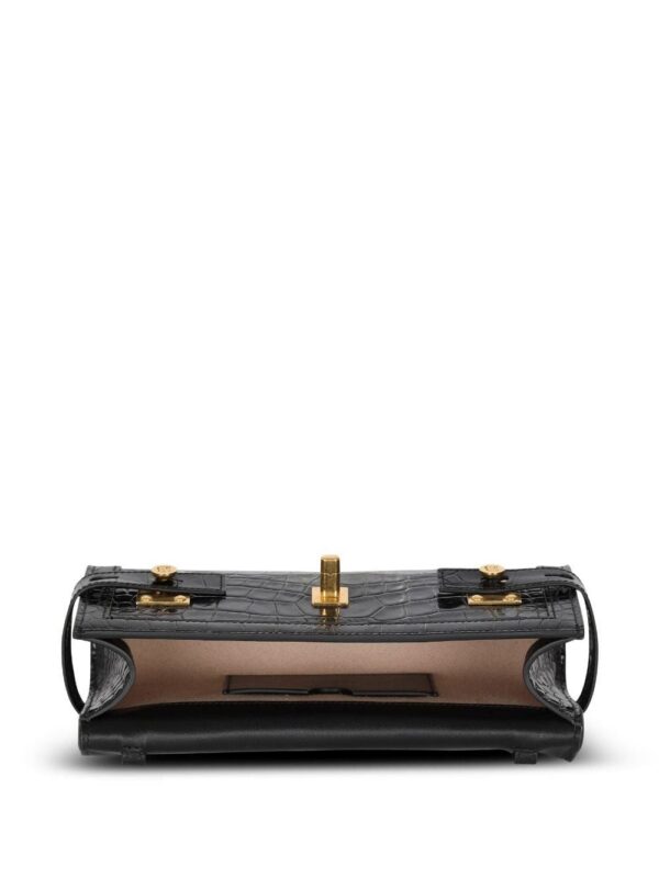 20113046_45315344_1000.jpg Balmain gold-plaque crocodile mini bag