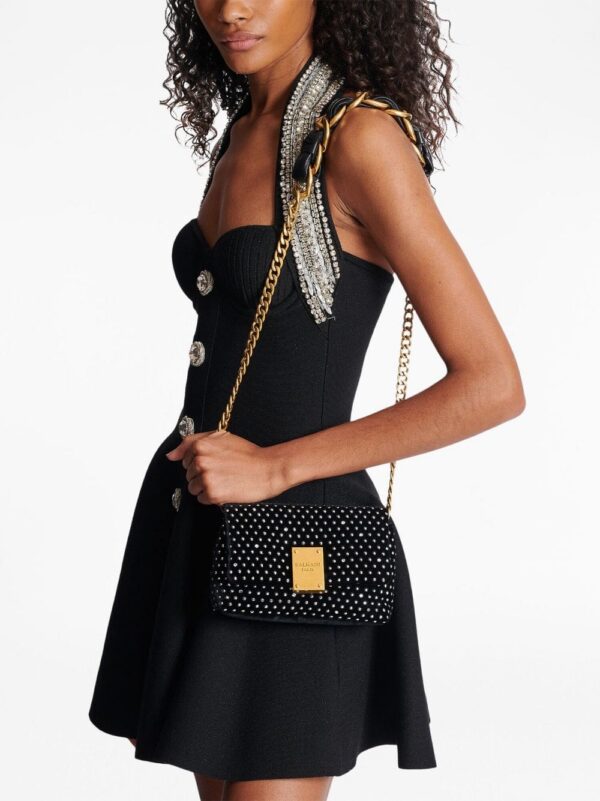 Balmain crystal embellishment shoulder bag