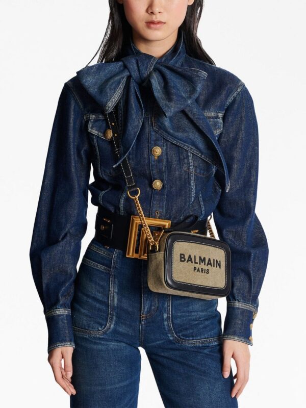 20113171_45288866_1000.jpg Balmain B-Army logo-print bag