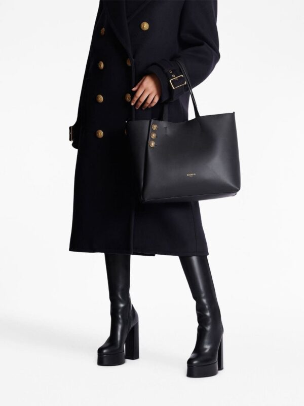 Balmain Emblème leather tote bag