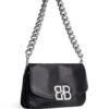 Balenciaga  logo-plaque leather shoulder bag