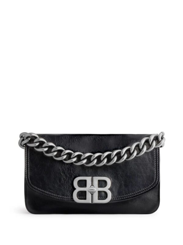 Balenciaga  logo-plaque leather shoulder bag