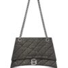 Balenciaga  medium Crush denim shoulder bag