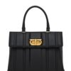 20148928_50433633_1000.jpg Ferragamo Gancini flip-lock leather tote bag