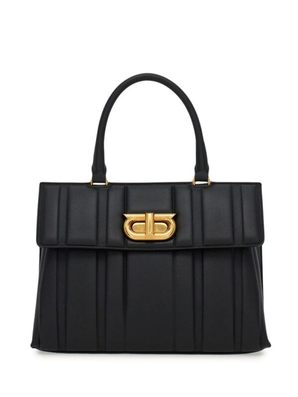 20148928_50433633_1000.jpg Ferragamo Gancini flip-lock leather tote bag