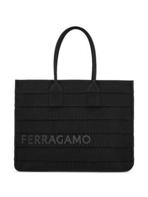 20149203_50146963_1000.jpg Ferragamo logo-print overlapped-panel tote bag