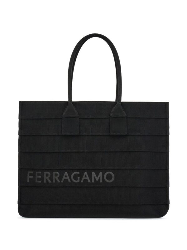 20149203_50146963_1000.jpg Ferragamo logo-print overlapped-panel tote bag