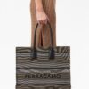 20150581_50146097_1000.jpg Ferragamo Signature (L) striped tote bag