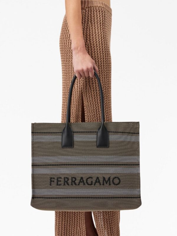 20150581_50146097_1000.jpg Ferragamo Signature (L) striped tote bag