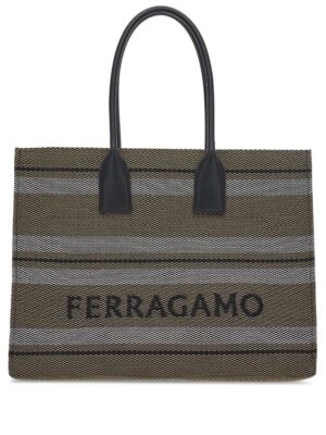 20150581_50146106_1000.jpg Ferragamo Signature (L) striped tote bag