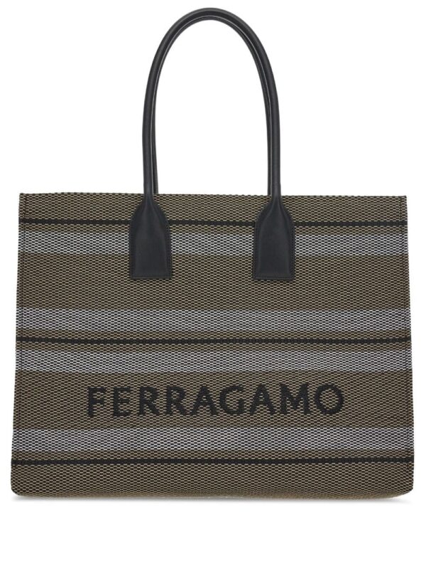 20150581_50146106_1000.jpg Ferragamo Signature (L) striped tote bag