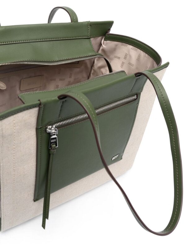 DKNY logo-plaque cotton tote bag