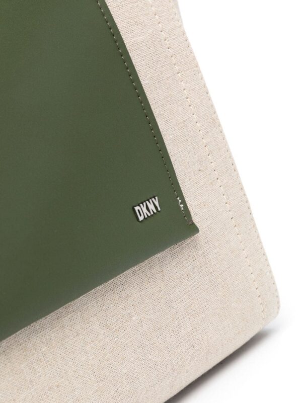 DKNY logo-plaque cotton tote bag