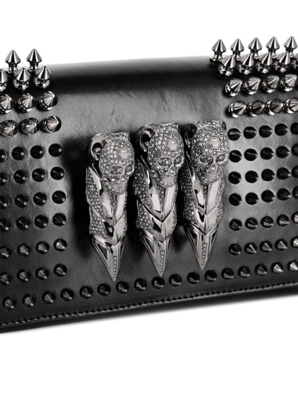 20222559_51498725_1000.jpg Philipp Plein stud-embellished leather clutch bag