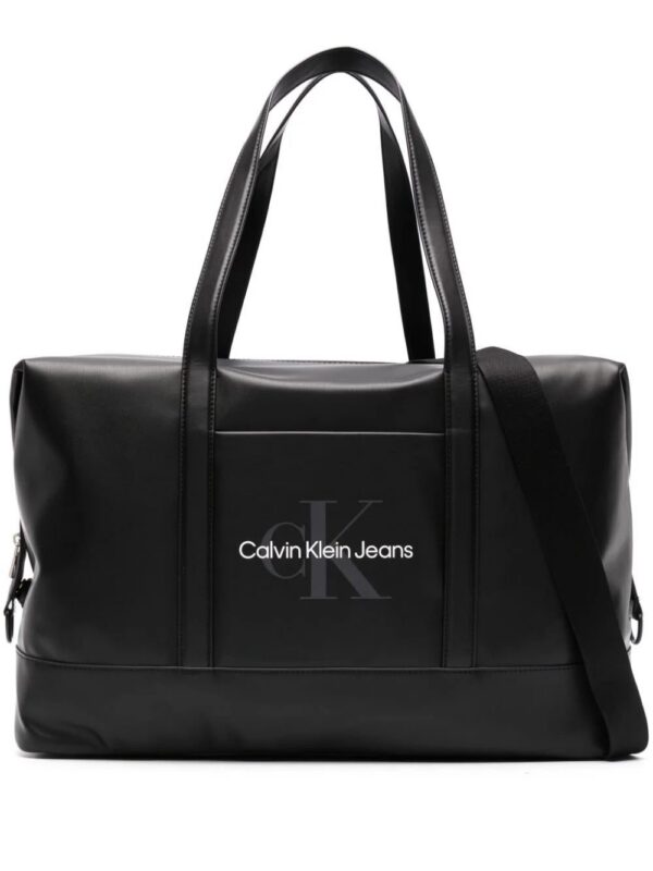 Calvin Klein Jeans  Square Logo faux-leather duffle bag