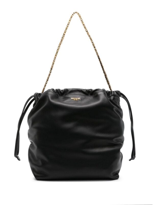 20272805_52110694_1000.jpg Moschino Shopper logo-appliqué leather shoulder bag