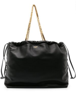 20274488_52020561_1000.jpg Moschino logo-appliqué leather bucket bag
