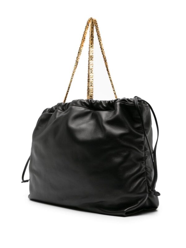 20274488_52020563_1000.jpg Moschino logo-appliqué leather bucket bag