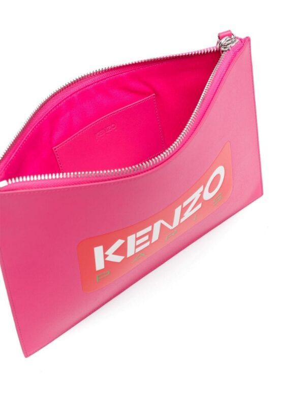 20287333_50336398_1000.jpg Kenzo logo-print leather clutch bag