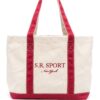 Sporty & Rich  logo-embroidered canvas tote bag