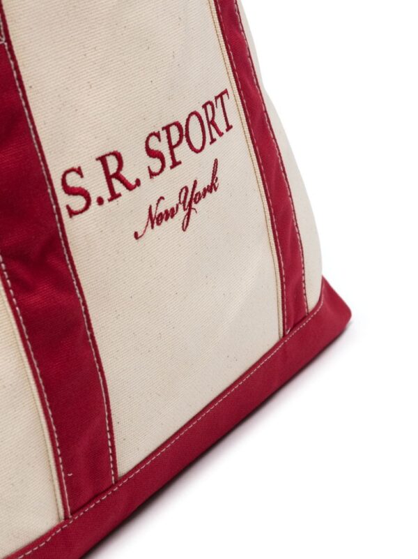 Sporty & Rich  logo-embroidered canvas tote bag