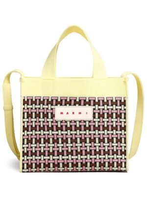 20419114_50417632_1000.jpg Marni patterned-jacquard tote bag