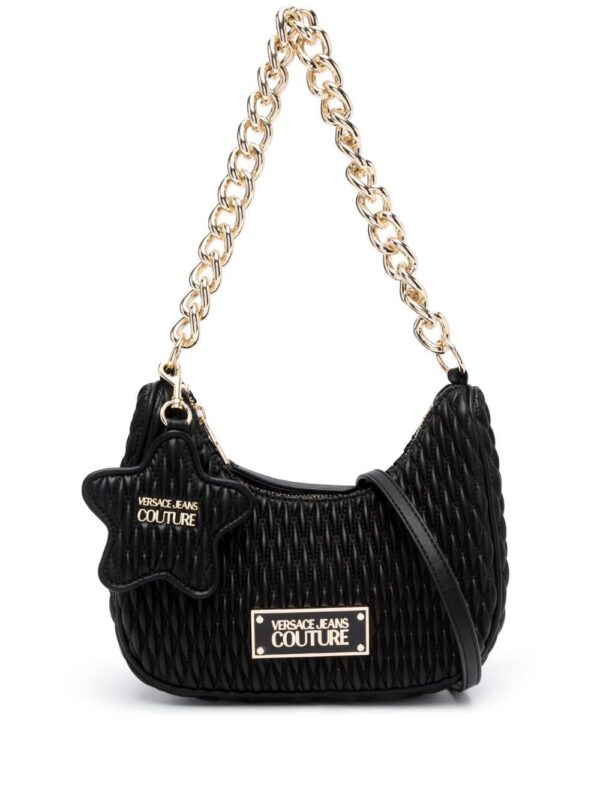 Versace Jeans Couture logo-plaque quilted shoulder bag