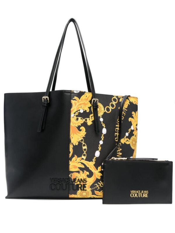 20510603_50508610_1000.jpg Versace Jeans Couture Baroque-pattern faux-leather tote bag