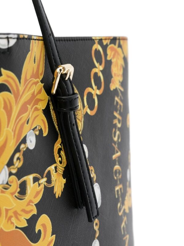 20510603_50508617_1000.jpg Versace Jeans Couture Baroque-pattern faux-leather tote bag