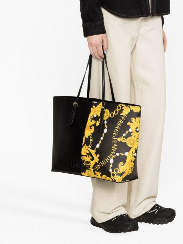 20510603_50508638_1000.jpg Versace Jeans Couture Baroque-pattern faux-leather tote bag