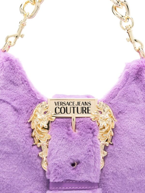 20510604_50511037_1000.jpg Versace Jeans Couture Baroque-buckle faux-fur shoulder bag