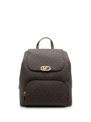 Michael Michael Kors monogram-pattern logo-buckle backpack