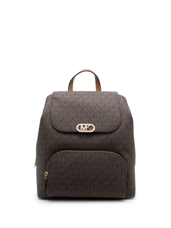 Michael Michael Kors monogram-pattern logo-buckle backpack