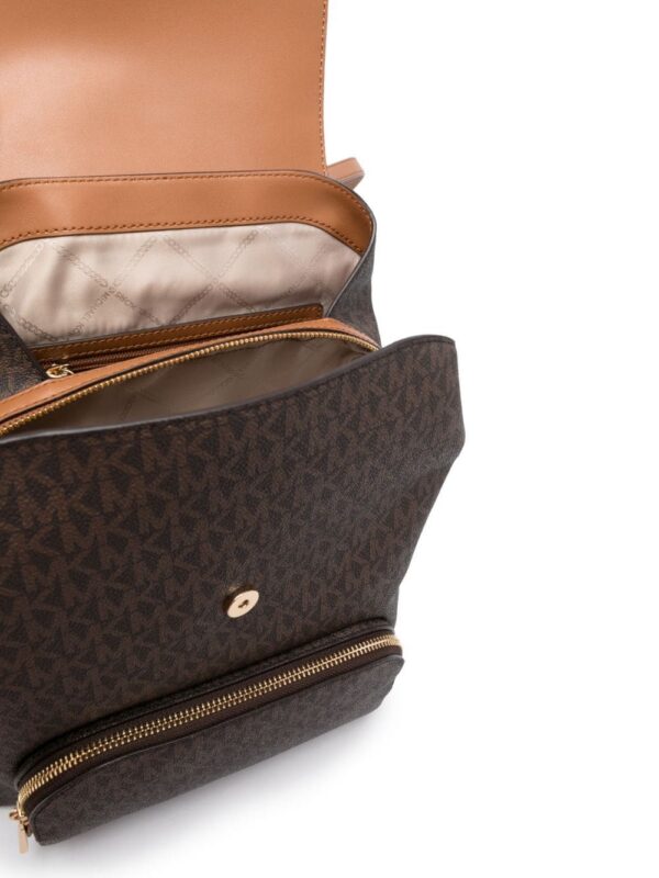 Michael Michael Kors monogram-pattern logo-buckle backpack