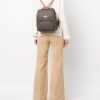 Michael Michael Kors monogram-pattern logo-buckle backpack