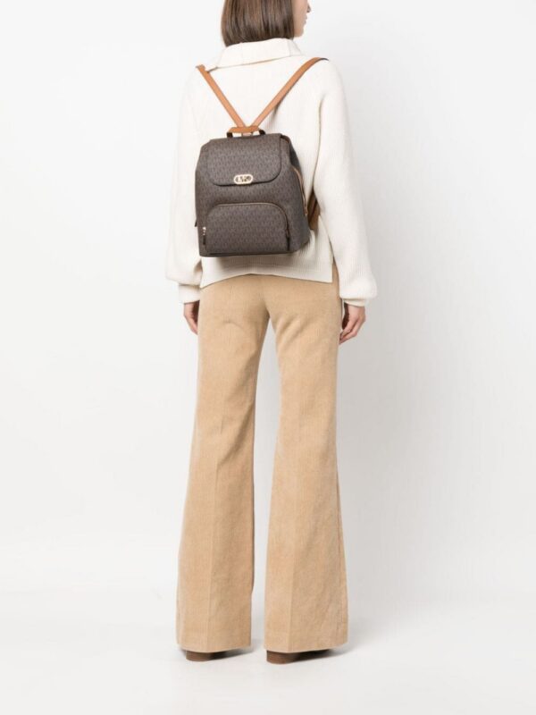 Michael Michael Kors monogram-pattern logo-buckle backpack