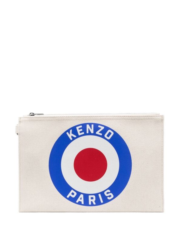 Kenzo Kenzo Target canvas clutch bag