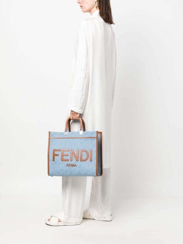 FENDI medium Sunshine denim tote bag